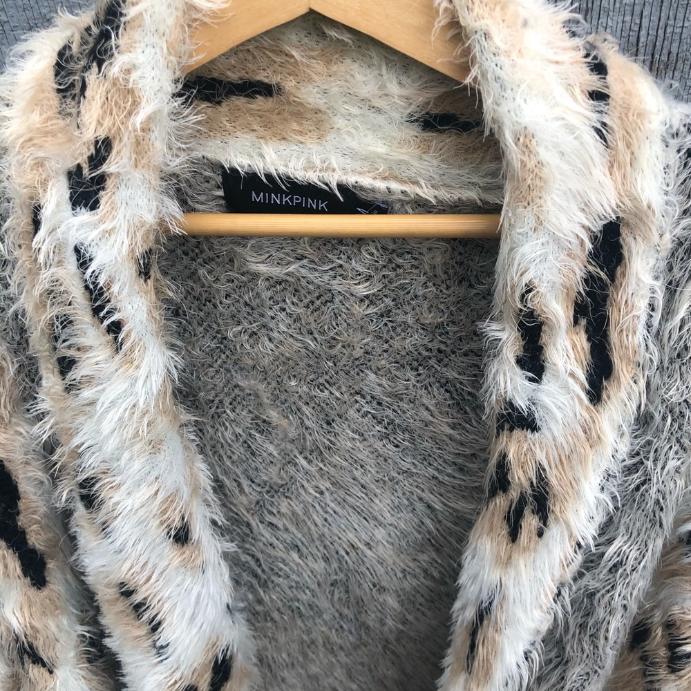 Minkpink leopard open cardigan sweater SALE! - Picture 3 of 6